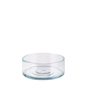Taça de vidro transparente